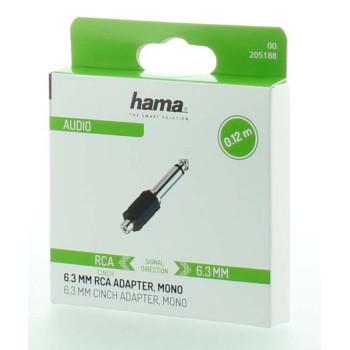 Audio Adapter  HAMA RCA socket - 6.3 mm mono jack plug 