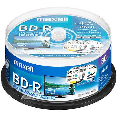 BD-R MAXELL, Single layer, Blu-Ray, 25 GB, 4x, Printable, 25 px. 