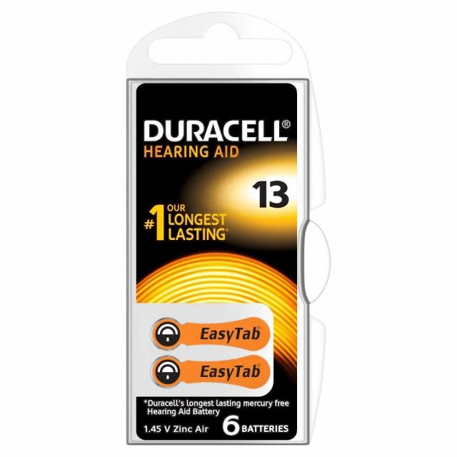 Zink Air battery DURACELL ZA13 1pc button for Hearing aids 