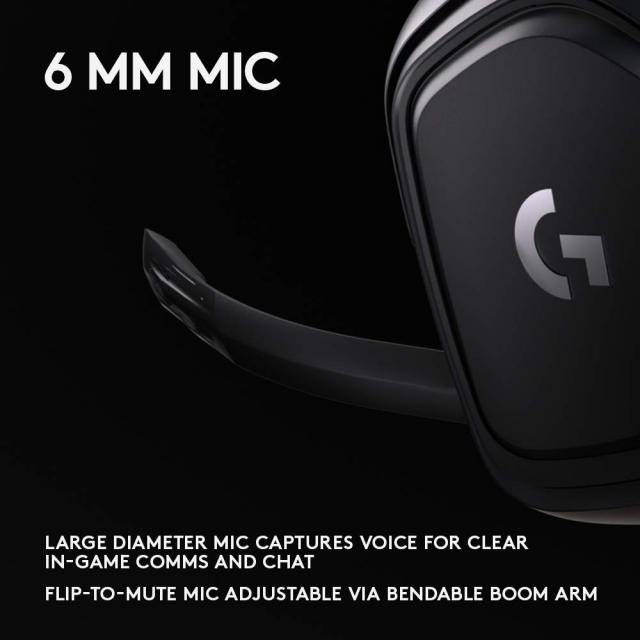 Геймърски слушалки Logitech G432, Микрофон, Черни 