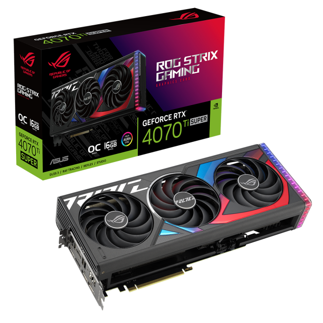 Видео карта ASUS ROG STRIX RTX 4070 TI SUPER OC 