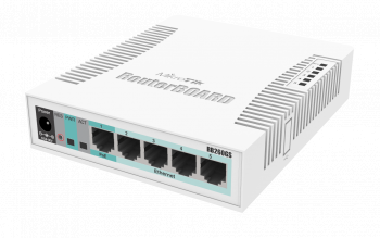 Switch MikroTik RB260GS CSS106-5G-1SR2, 10/100/1000Mbit, 128 KB, PoE, SwOS