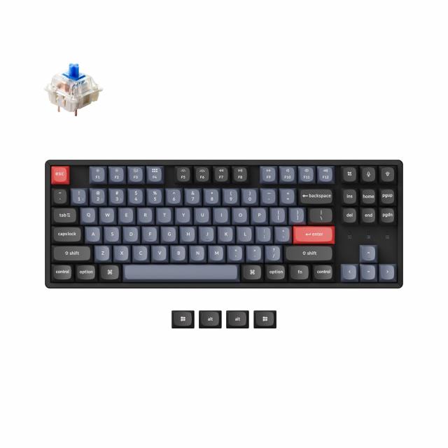 Геймърска механична клавиатура Keychron K8 Pro TKL Gateron G Pro(Hot Swappable) Blue Switch RGB Backlight Aluminium Frame 