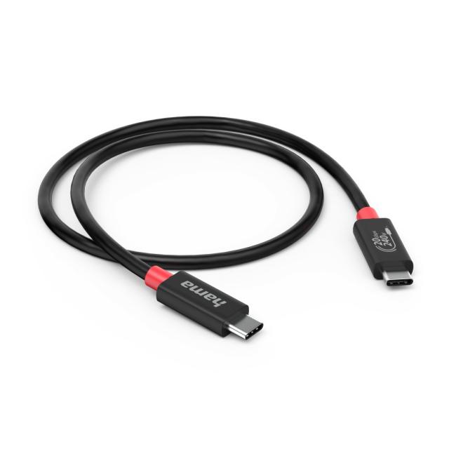 HAMA Кабел USB-C, E-Marker, USB4 Gen2, 20 Gbit/s, 5 A, 240 W, 200788 