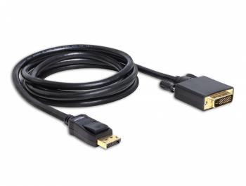 Delock Cable DisplayPort 1.2 male > DVI 24+1 male passive 2 m black