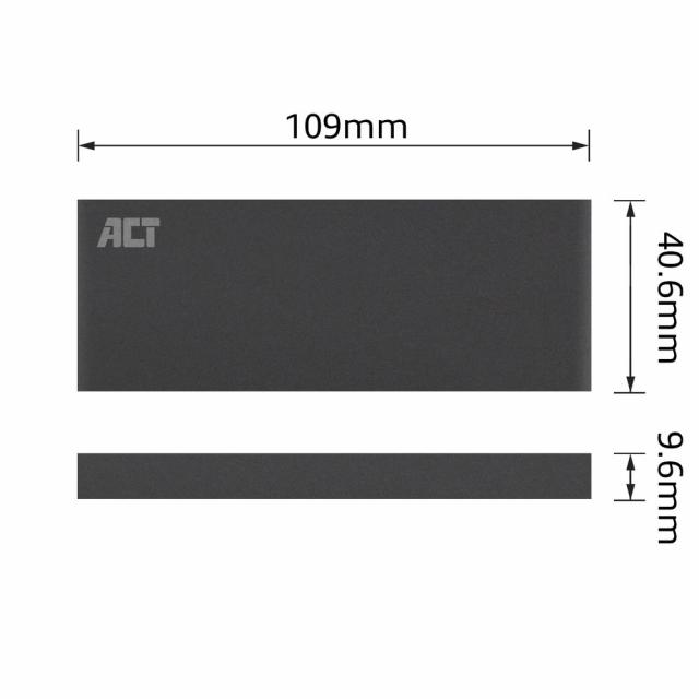 Чекмедже за твърд диск ACT AC1600, M.2 SSD, USB 3.2 Gen1, Черен 