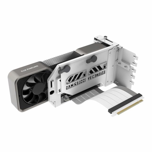 Холдер Cooler Master GPU holder V3, Кабел за вертикален монтаж на видео карта, Бял 