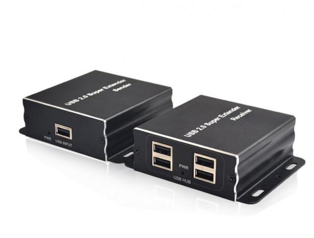 USB Extender by single CAT5e/6 till 100 m ESTILLO ASKHU04-USB 1x4 