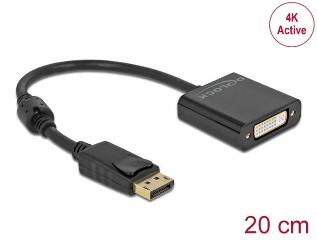 Адаптер Delock 63482 DisplayPort мъжко - DVI женско 