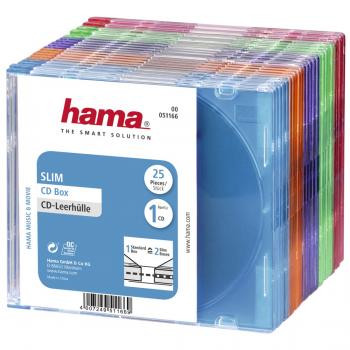 Hama Slim CD Jewel Case, pack of 25, 51166