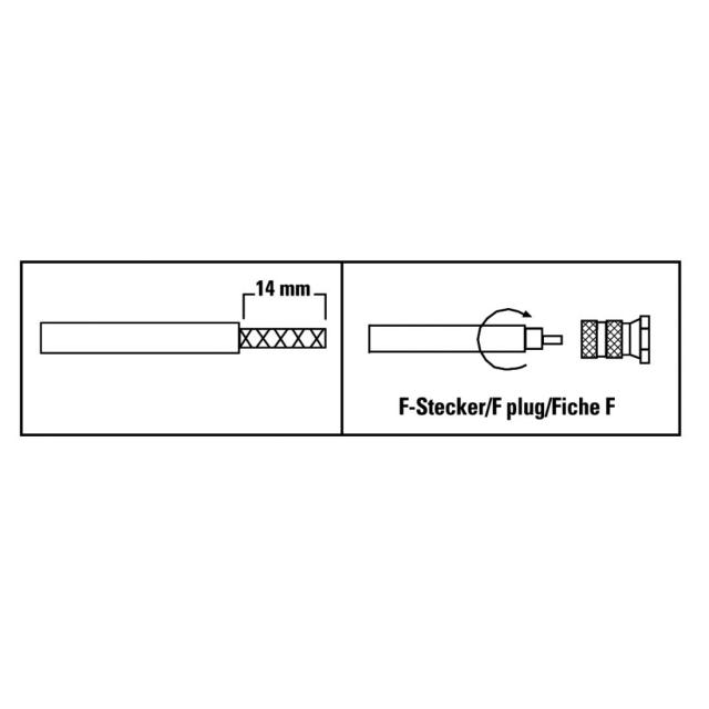 Hama F-Plug, 6.8 mm, Screw-in, 4 Pcs 