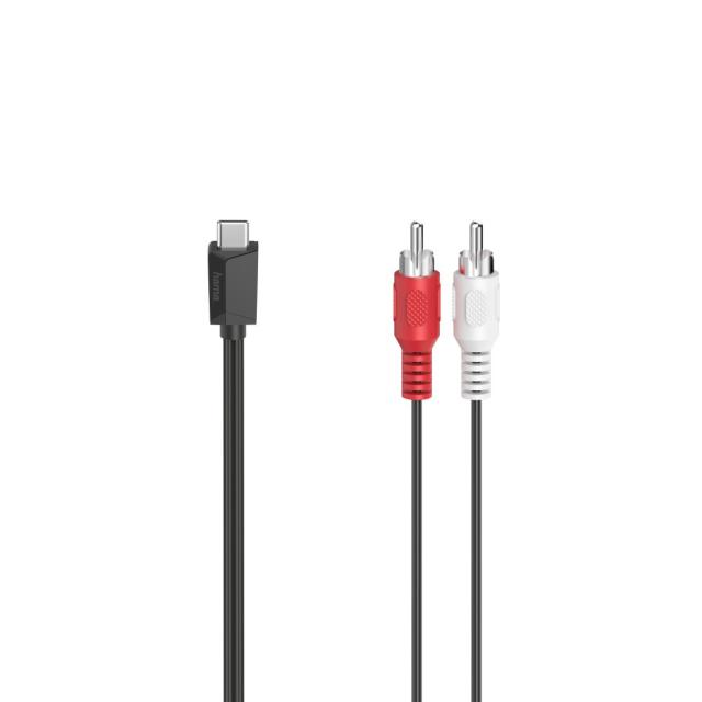 Hama Audio Cable, USB-C Plug - RCA Plug, 200730 