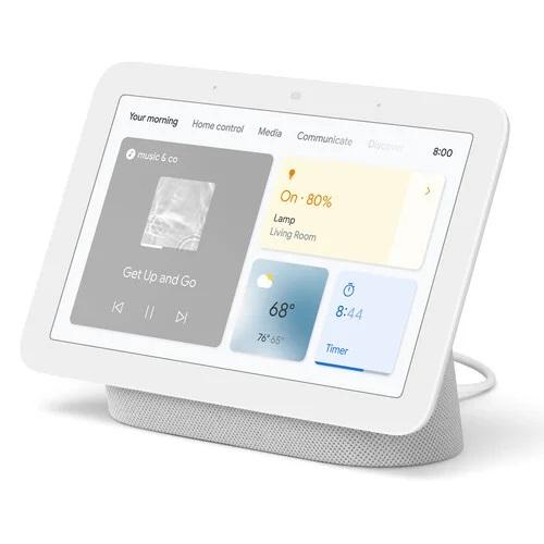 Смарт тонколона Google Nest Hub 2nd gen, Сензорен екран, Гласов асистент, Бяла 