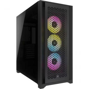 Кутия Corsair iCUE 5000D RGB Airflow Mid Tower, Tempered Glass, Черна