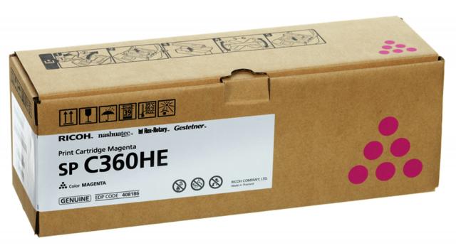 Toner Cartridge Ricoh SPC360HE, 5000 p, Magenta 