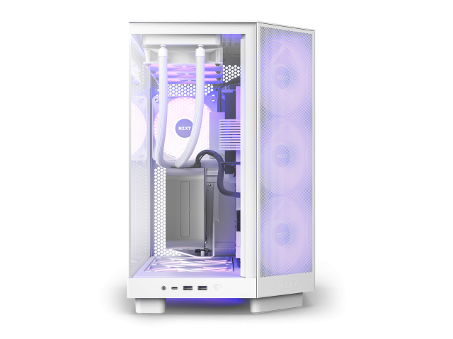 Case NZXT H6 Flow RGB Matte White - Middle Tower 