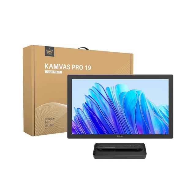 Графичен таблет HUION Kamvas Pro 19, USB-C, Тъмно сив 