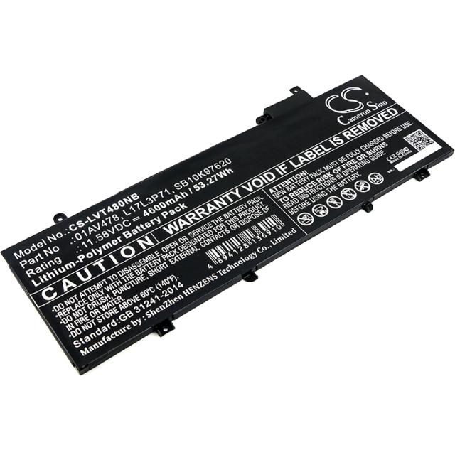 Батерия за лаптоп CAMERON SINO, За LENOVO ThinkPad T480s, L17L3P71, 11.58V, 4600mAh 