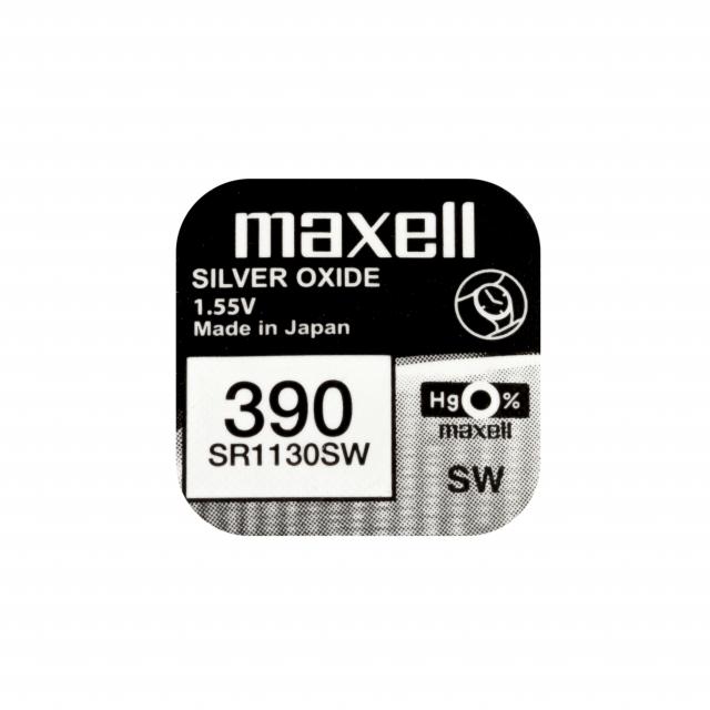 Бутонна батерия сребърна MAXELL SR1130 SW /AG10/ 389/390/  1.55V 