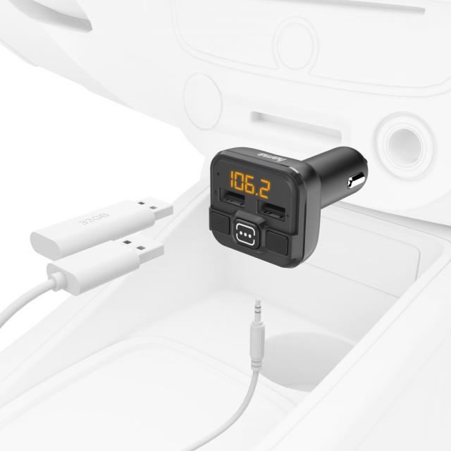 Hama FM Transmitter with AUX-IN + USB-IN 