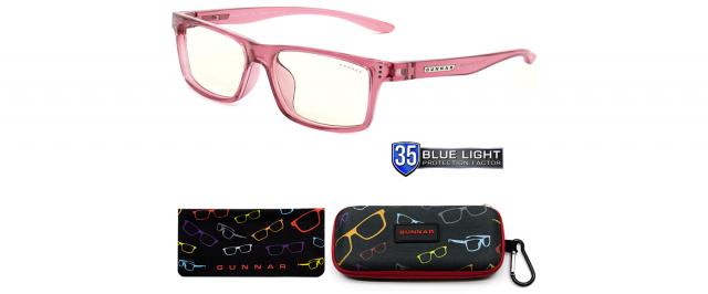 Blue light glasses for kids Gunnar Cruz Kids Large, Clear Natural, Pink 