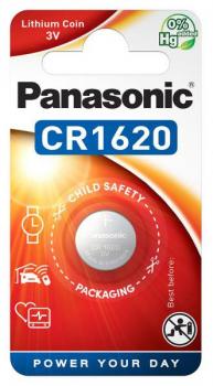 Lithium Button Battery PANASONIC CR1620 3V 1pc./1pc./