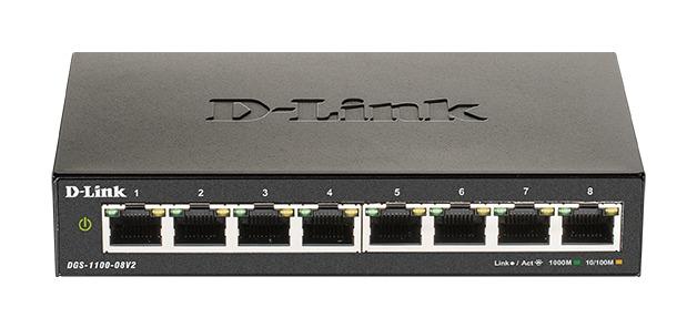 Switch D-Link DGS-1100-08V2 10/100/1000 Gigabit Smart Switch, managed 