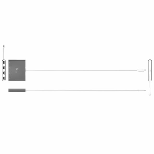 Адаптер j5create JCA366, За 4 монитора, USB-C - 4 x HDMI 