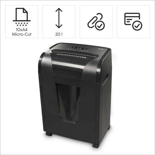 Hama "Premium M10+" Shredder, Security Level P5 T5 E4, 50549 