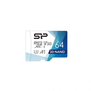 Карта памет Silicon Power Superior Pro, 64GB, microSDXC, Class 10, SD Adapter