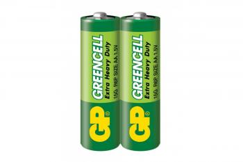 Цинк карбонова батерия GP R6  GREENCELL 15G-S2 /2 бр. в опаковка/ shrink 1.5V