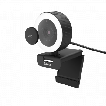 Hama Webcam with "C-800 Pro" Ring Light, QHD, 139993