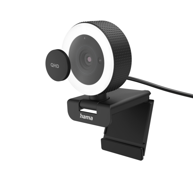 Hama Webcam with "C-800 Pro" Ring Light, QHD, 139993 