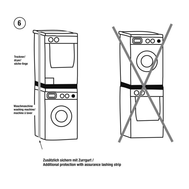 Stacking Kit for Washing Machine/Dryer Xavax, 111363 