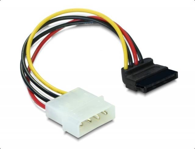 Cable DeLock Power SATA HDD to 4 pin, angled, 15 cm 