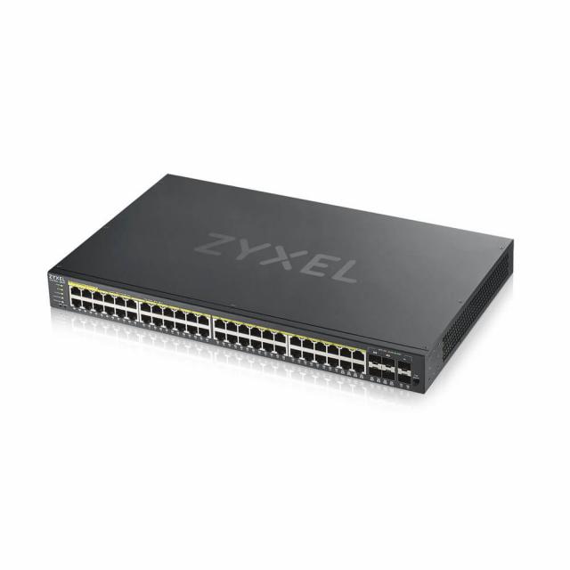 Switch ZYXEL GS1920-48HP, 44x GbE ports, 4x Combo ports SFP/RJ-45, managed, Rack-Mount 