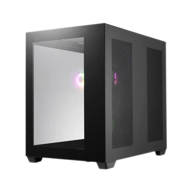 Кутия FSP CMT380 Black ARGB TG, ATX Mid Tower, Черна 