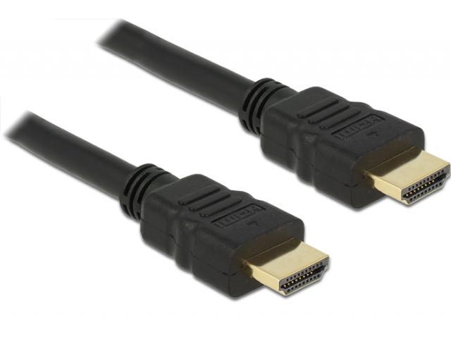 Delock Cable High Speed HDMI with Ethernet – HDMI A male > HDMI A male 4K 25 cm 