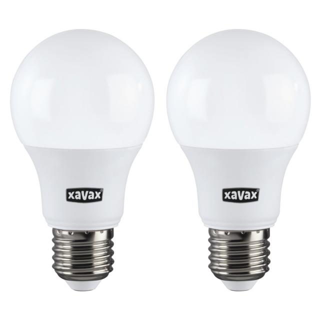 Xavax LED Bulb, E27, 806 lm Replaces 60W, 2 Pcs, 112929 