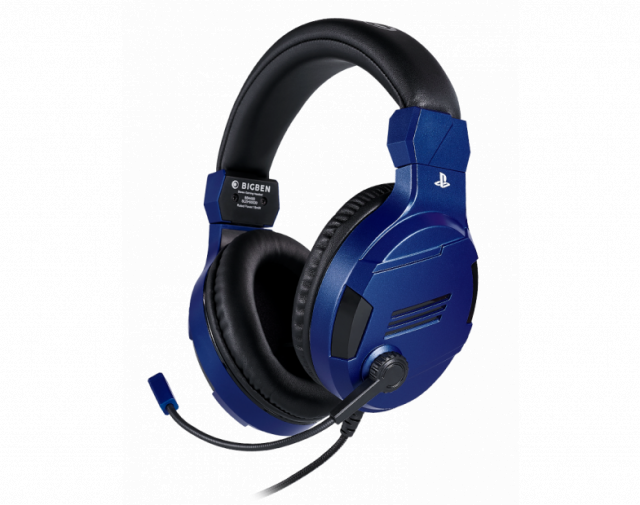 Геймърски слушалки Nacon Bigben PS4 Official Headset V3 Blue, Микрофон, Син 