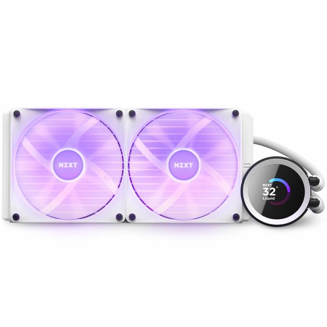 AIO Liquid Cooler NZXT Kraken 280 RGB White, LCD Display 