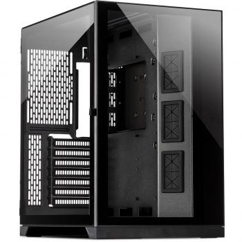 Case Rack InterTech C-702 DIORAMA, ATX, μATX, ITX, Tempered glass, Black