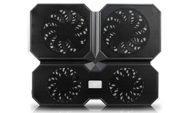 Охладител за лаптоп DeepCool Multi Core X6, 15.6", 2x140+100 mm, Черен 