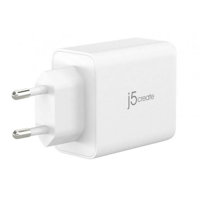 Мрежово зарядно j5create JUP3365E 65W, 3 порта, USB-C, USB-A 