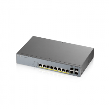 Switch 8-port ZyXEL GS1350-12HP, 12-ports, Gigabit, Управляем, PoE 130W