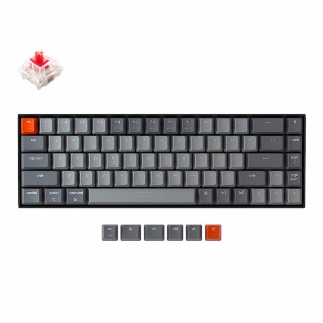 Геймърска Механична клавиатура Keychron K6 Hot-Swappable 65% Gateron Red Switch RGB LED ABS 