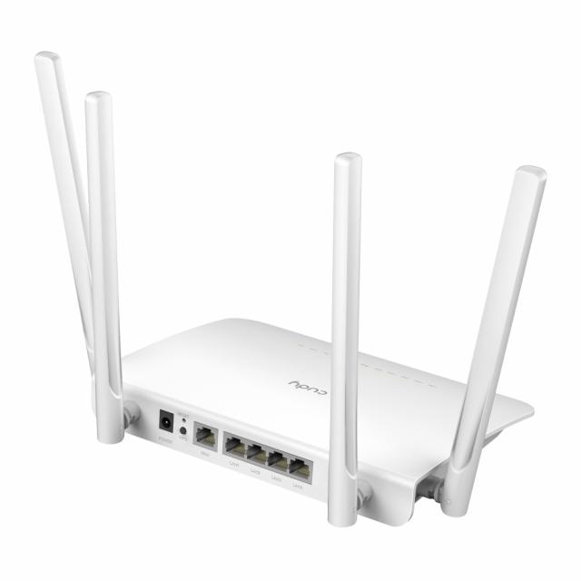 Wireless Router CUDY WR1300, Dual-band AC1200, 300+867 Mbps, DDR 128MB, White 