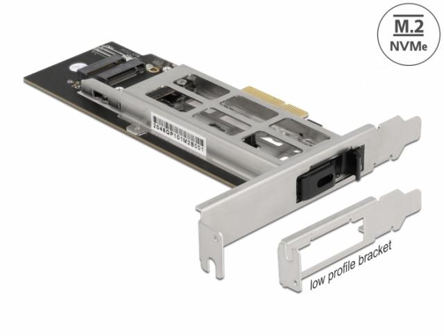 Delock Mobile Rack PCI Express Card for 1 x M.2 NMVe SSD - Low Profile Form Factor 