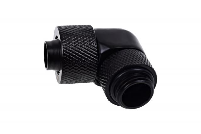 Фитинг Alphacool Eiszapfen, Удължител, 90°, 13/10mm, G1/4, Черен мат 