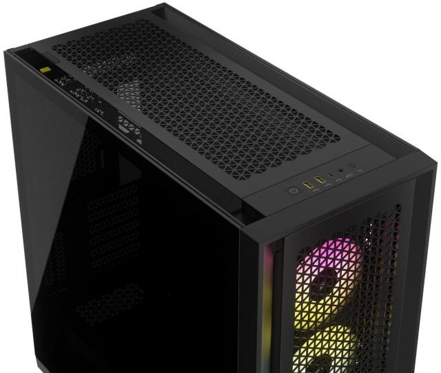 Кутия Corsair iCUE 5000D RGB Airflow Mid Tower, Tempered Glass, Черна 